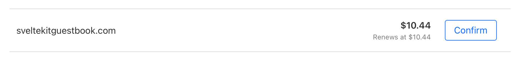 Domain search showing sveltekitguestbook.com available for registration